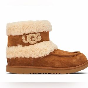 UGG® Women's Ultra Mini Fluff Genuine Shearling Boot Chestnut - Size 5